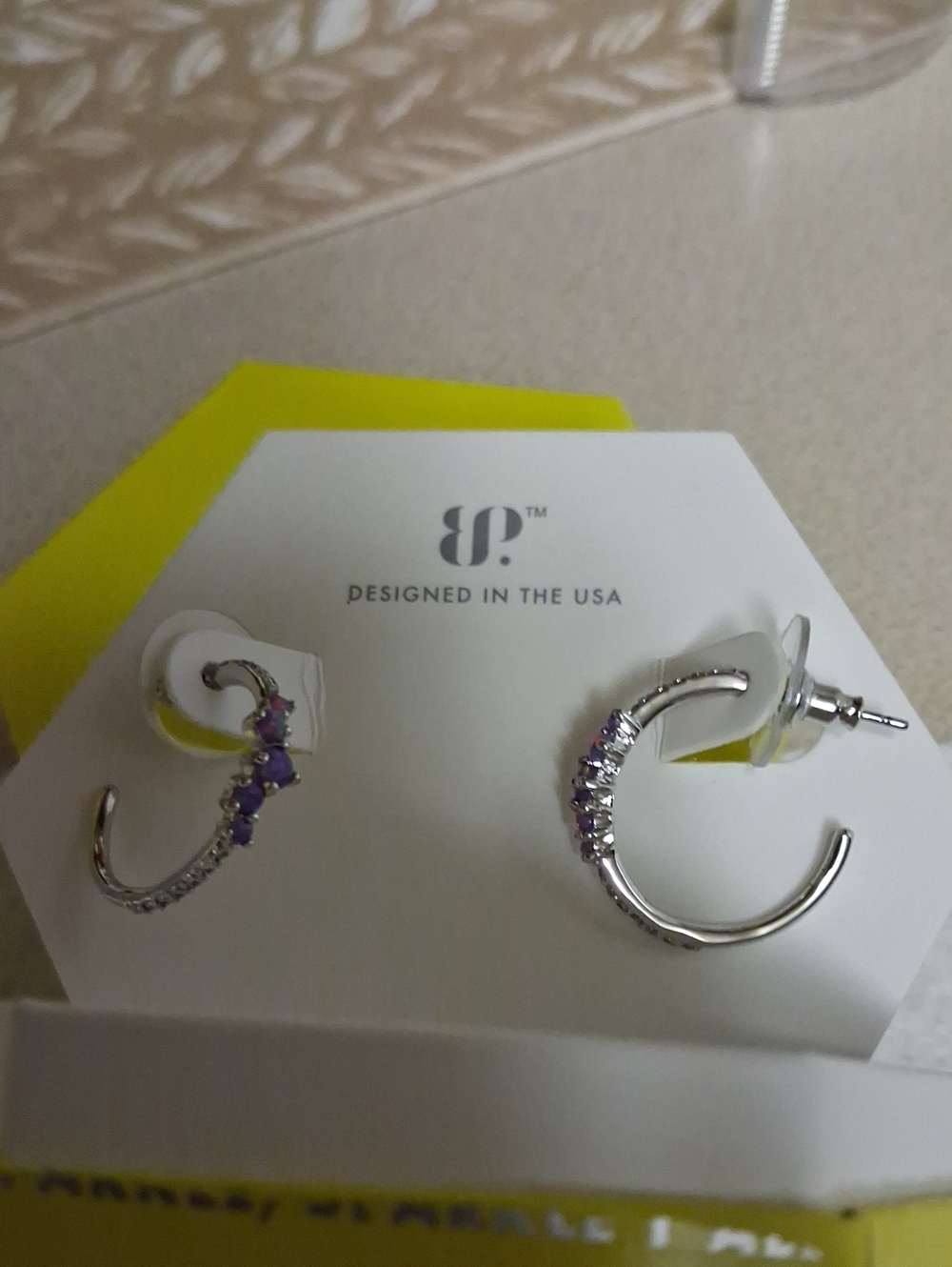 Bomb Party's Effortless Style Hoop Earrings with Opal Accents.